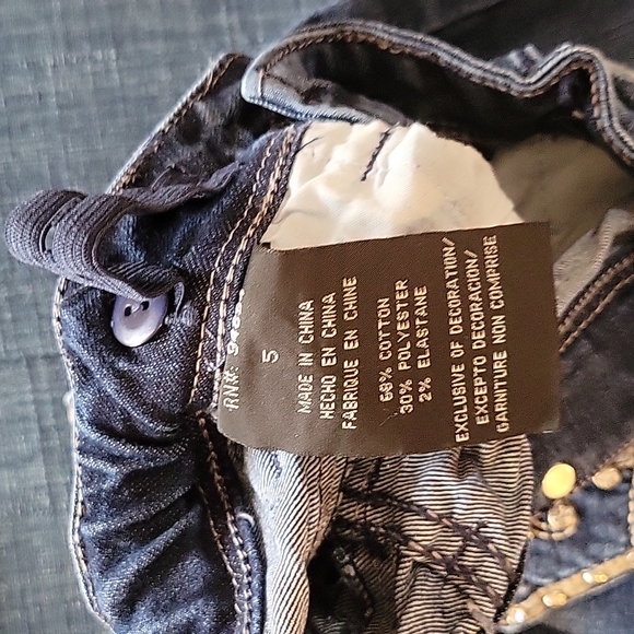 Girls Size 5 bootcut bling jean - Picture 3 of 5